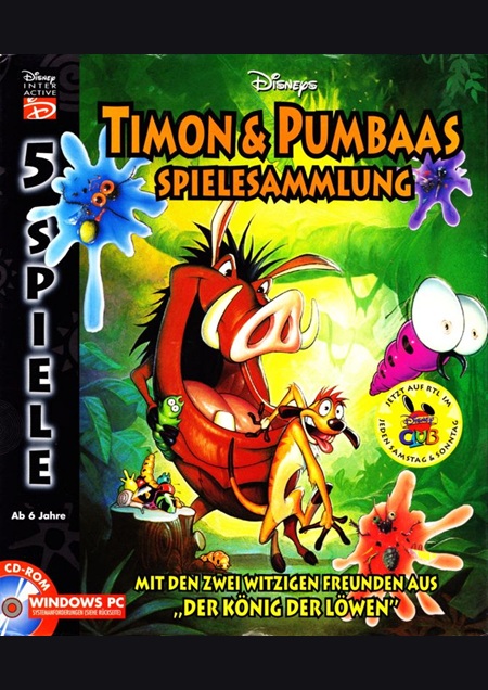 Cover-Artwork von Disneys Timon & Pumbaas Spielesammlung